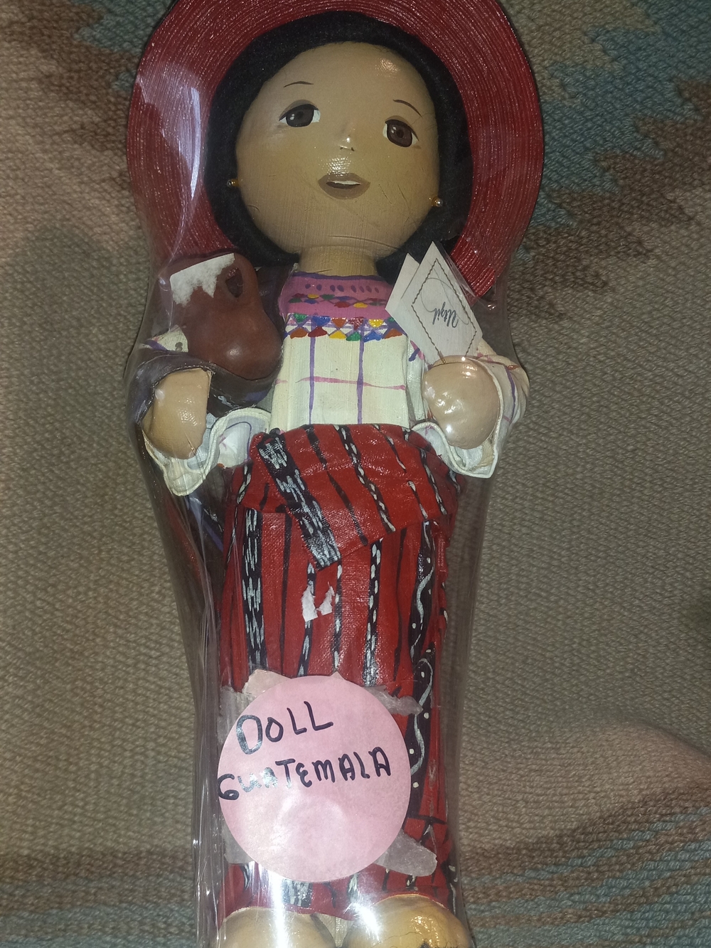 NWT Guatemalan Handmade Folk Doll - Huipil Traditional Outfit.